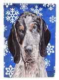 Blue Tick Coonhound Winter Snowflakes Garden Flag Mailbox Decorative Yard Banner Outside Patio Artwork for Flower Beds, Garden Size, Multicolor