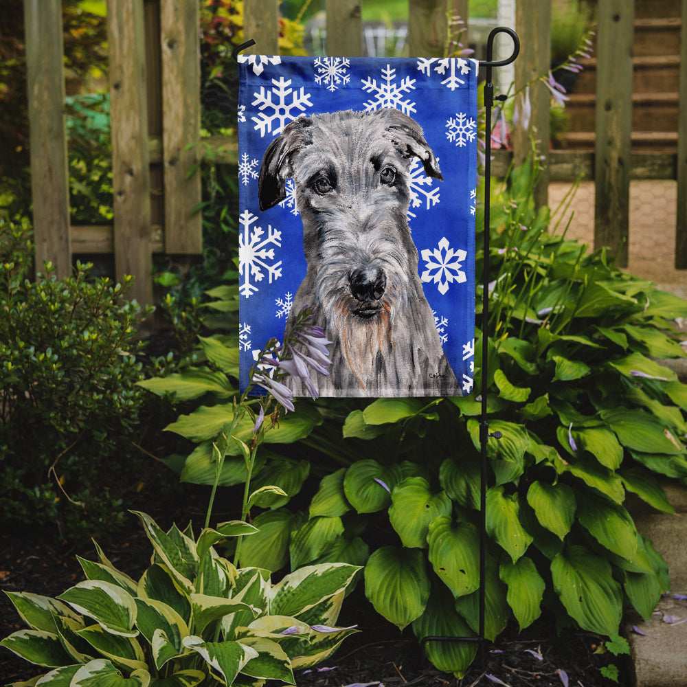 Scottish Deerhound Winter Snowflakes Garden Flag Mailbox Decorative Yard Banner Outside Patio Artwork for Flower Beds, Garden Size, Multicolor