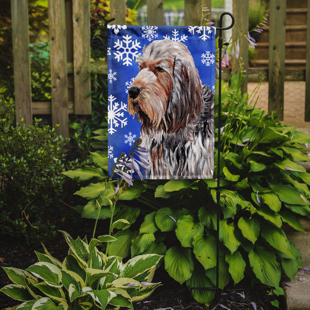 Otterhound Winter Snowflakes Garden Flag Mailbox Decorative Yard Banner Outside Patio Artwork for Flower Beds, Garden Size, Multicolor