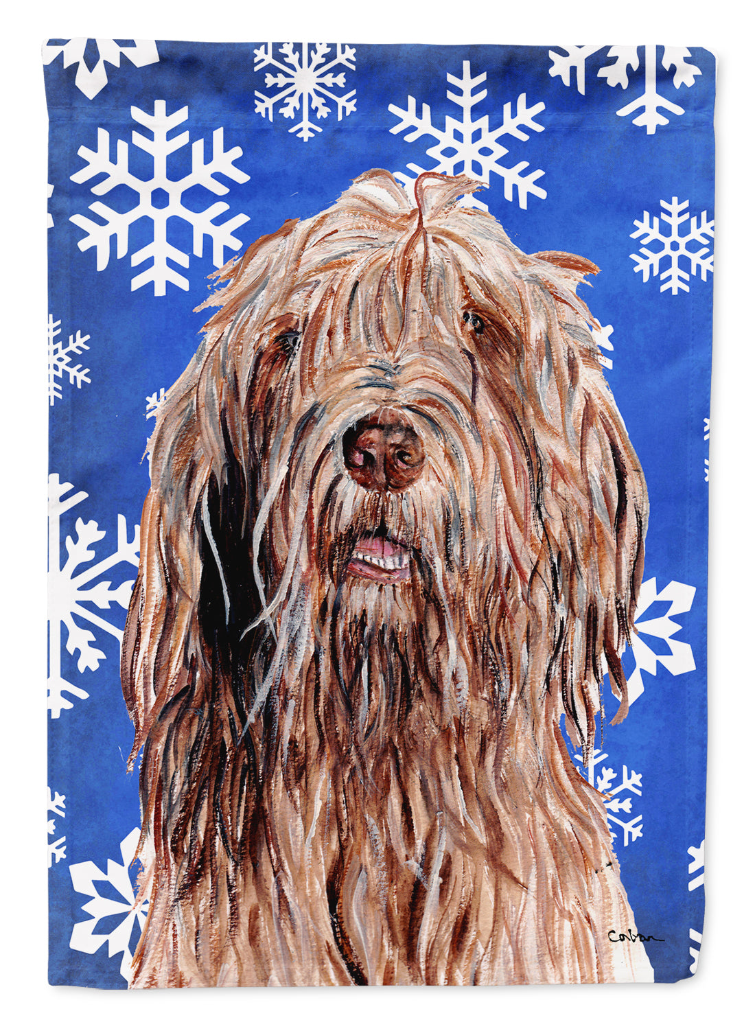 Otterhound Winter Snowflakes Garden Flag Mailbox Decorative Yard Banner Outside Patio Artwork for Flower Beds, Garden Size, Multicolor