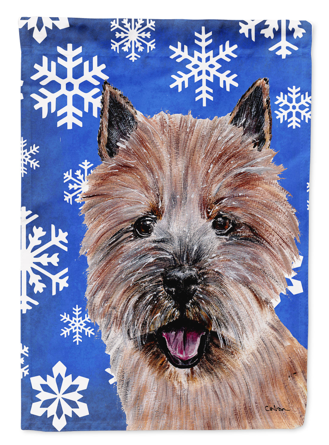 Norwich Terrier Winter Snowflakes Garden Flag Mailbox Decorative Yard Banner Outside Patio Artwork for Flower Beds, Garden Size, Multicolor