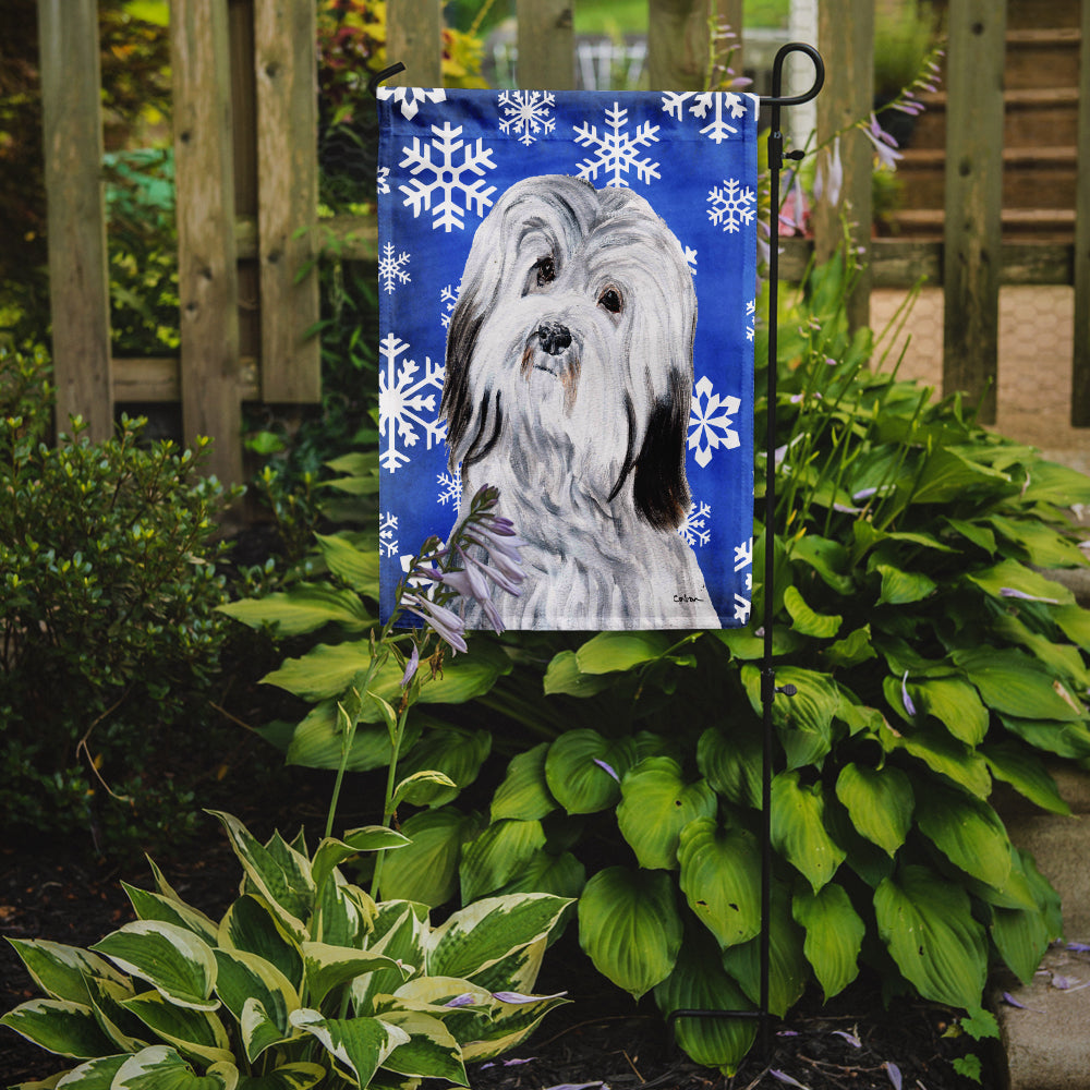 Havanese Winter Snowflakes Garden Flag Mailbox Decorative Yard Banner Outside Patio Artwork for Flower Beds, Garden Size, Multicolor
