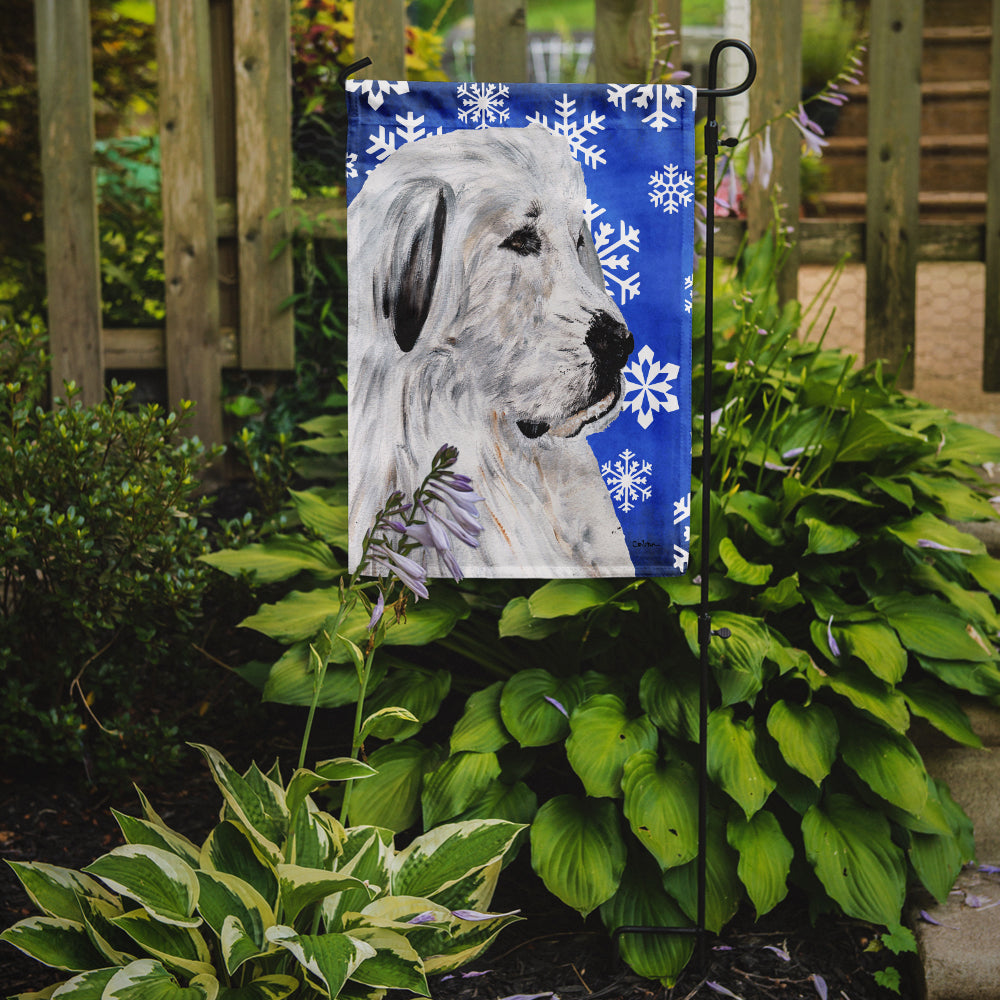 Great Pyrenees Winter Snowflakes Garden Flag Mailbox Decorative Yard Banner Outside Patio Artwork for Flower Beds, Garden Size, Multicolor