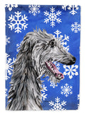 Scottish Deerhound Winter Snowflakes Garden Flag Mailbox Decorative Yard Banner Outside Patio Artwork for Flower Beds, Garden Size, Multicolor