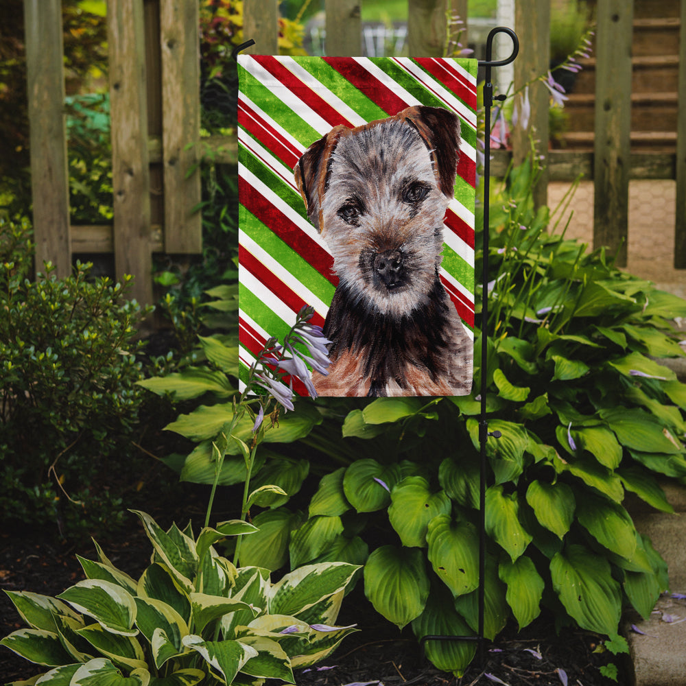 Norfolk Terrier Puppy Candy Cane Christmas Garden Flag Mailbox Decorative Yard Banner Outside Patio Artwork for Flower Beds, Garden Size, Multicolor