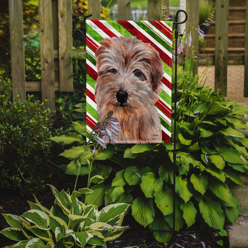 Norfolk Terrier Candy Cane Christmas Garden Flag Mailbox Decorative Yard Banner Outside Patio Artwork for Flower Beds, Garden Size, Multicolor