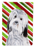 Havanese Candy Cane Christmas Garden Flag Mailbox Decorative Yard Banner Outside Patio Artwork for Flower Beds, Garden Size, Multicolor