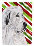 Great Pyrenees Candy Cane Christmas Garden Flag Mailbox Decorative Yard Banner Outside Patio Artwork for Flower Beds, Garden Size, Multicolor
