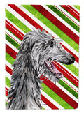 Scottish Deerhound Candy Cane Christmas Garden Flag Mailbox Decorative Yard Banner Outside Patio Artwork for Flower Beds, Garden Size, Multicolor