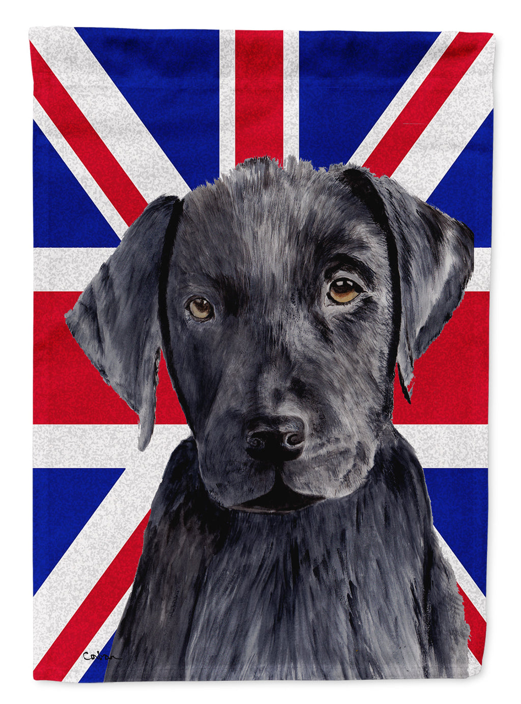 Labrador with English Union Jack British Flag Garden Flag Mailbox Decorative Yard Banner Outside Patio Artwork for Flower Beds, Garden Size, Multicolor