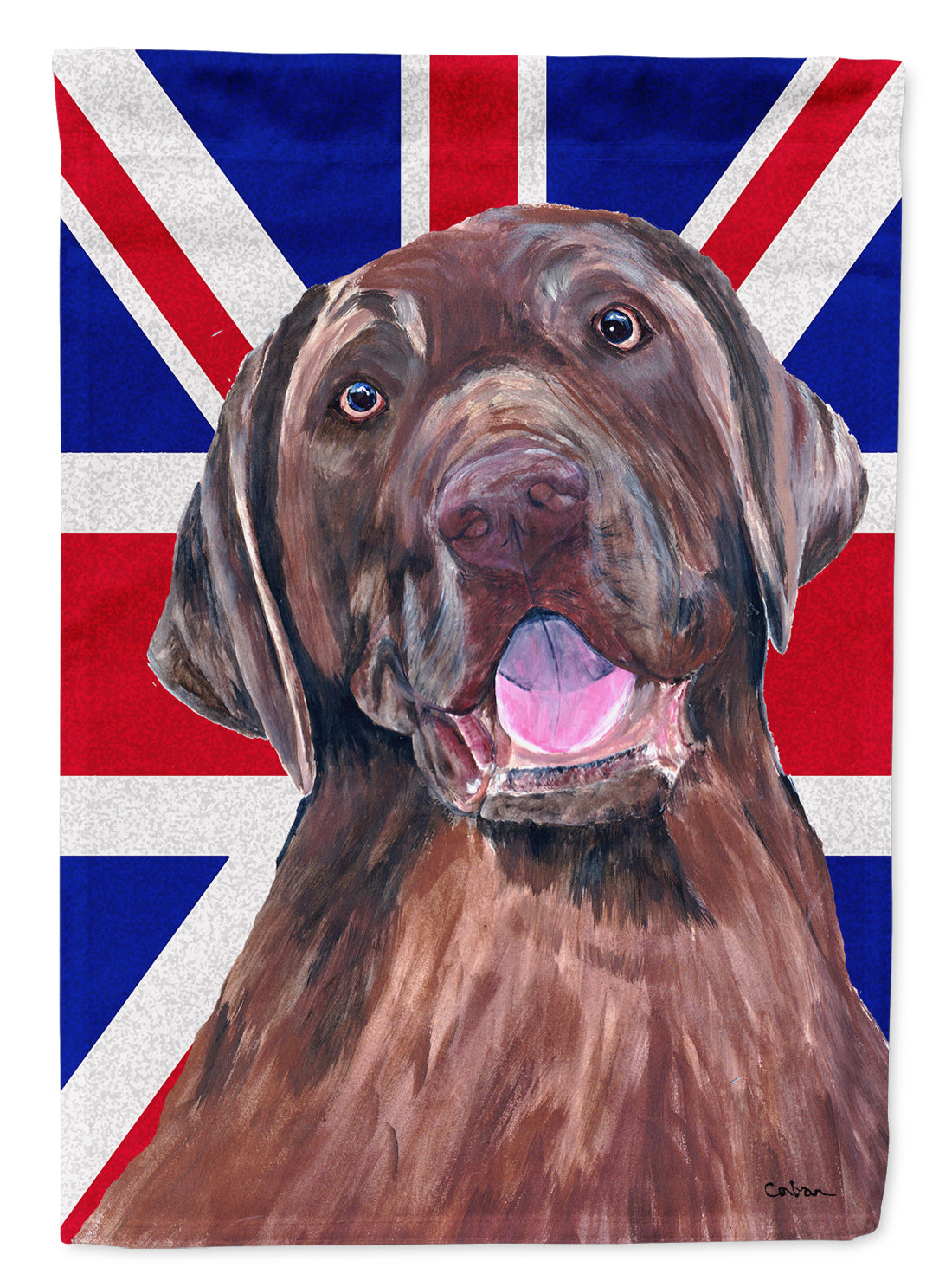 Labrador with English Union Jack British Flag Garden Flag Mailbox Decorative Yard Banner Outside Patio Artwork for Flower Beds, Garden Size, Multicolor