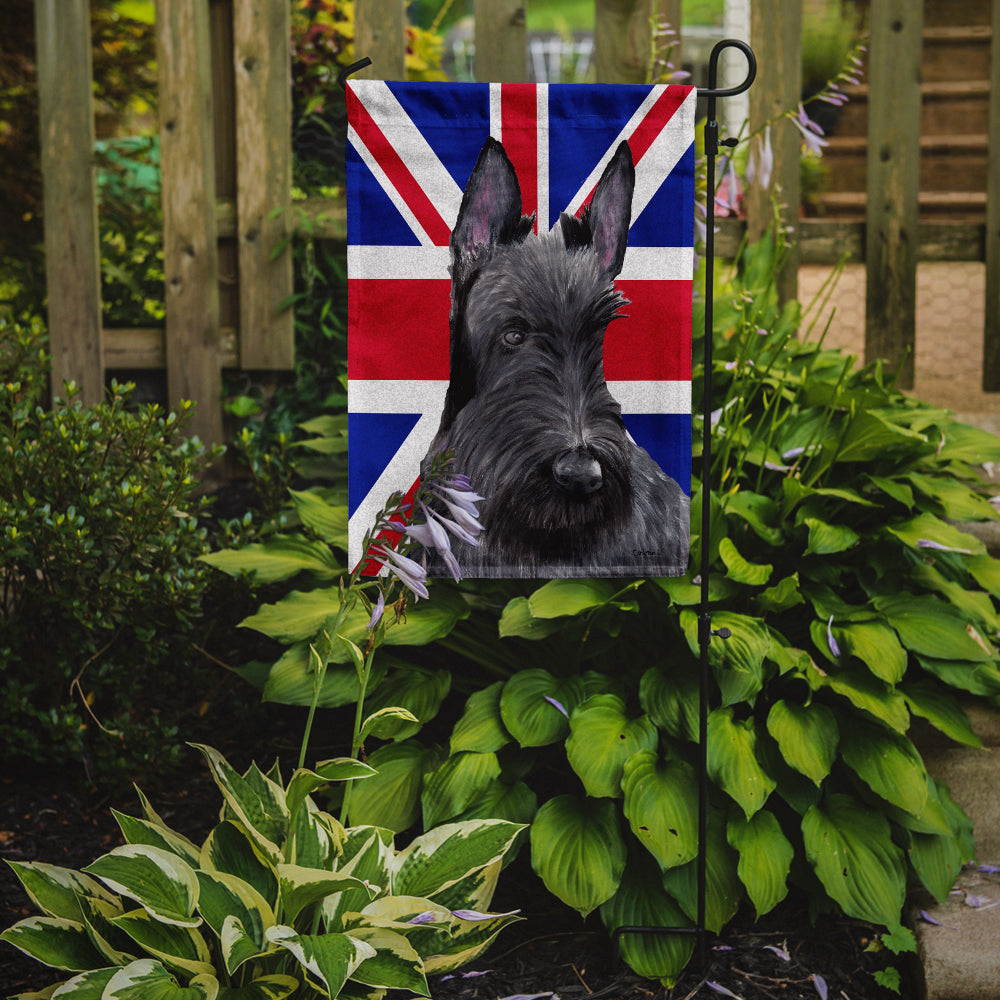 Scottish Terrier with English Union Jack British Flag Garden Flag Mailbox Decorative Yard Banner Outside Patio Artwork for Flower Beds, Garden Size, Multicolor