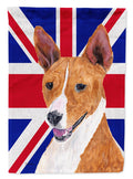 Basenji with English Union Jack British Flag Garden Flag Mailbox Decorative Yard Banner Outside Patio Artwork for Flower Beds, Garden Size, Multicolor