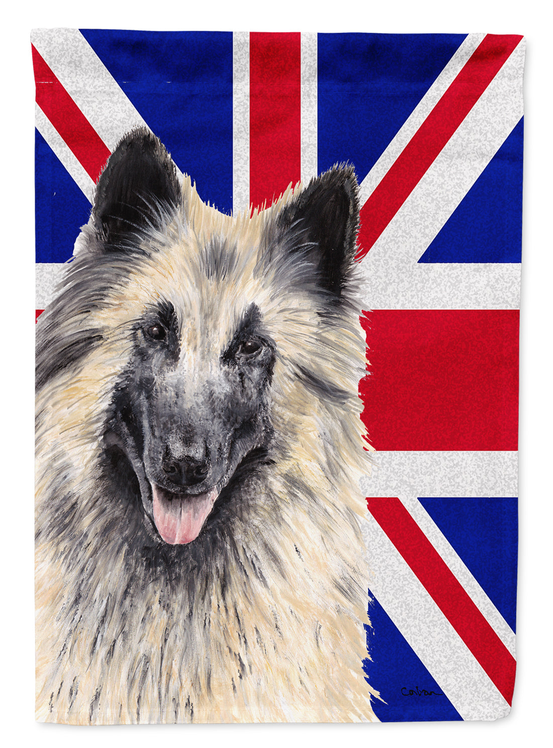 Belgian Tervuren with English Union Jack British Flag Garden Flag Mailbox Decorative Yard Banner Outside Patio Artwork for Flower Beds, Garden Size, Multicolor