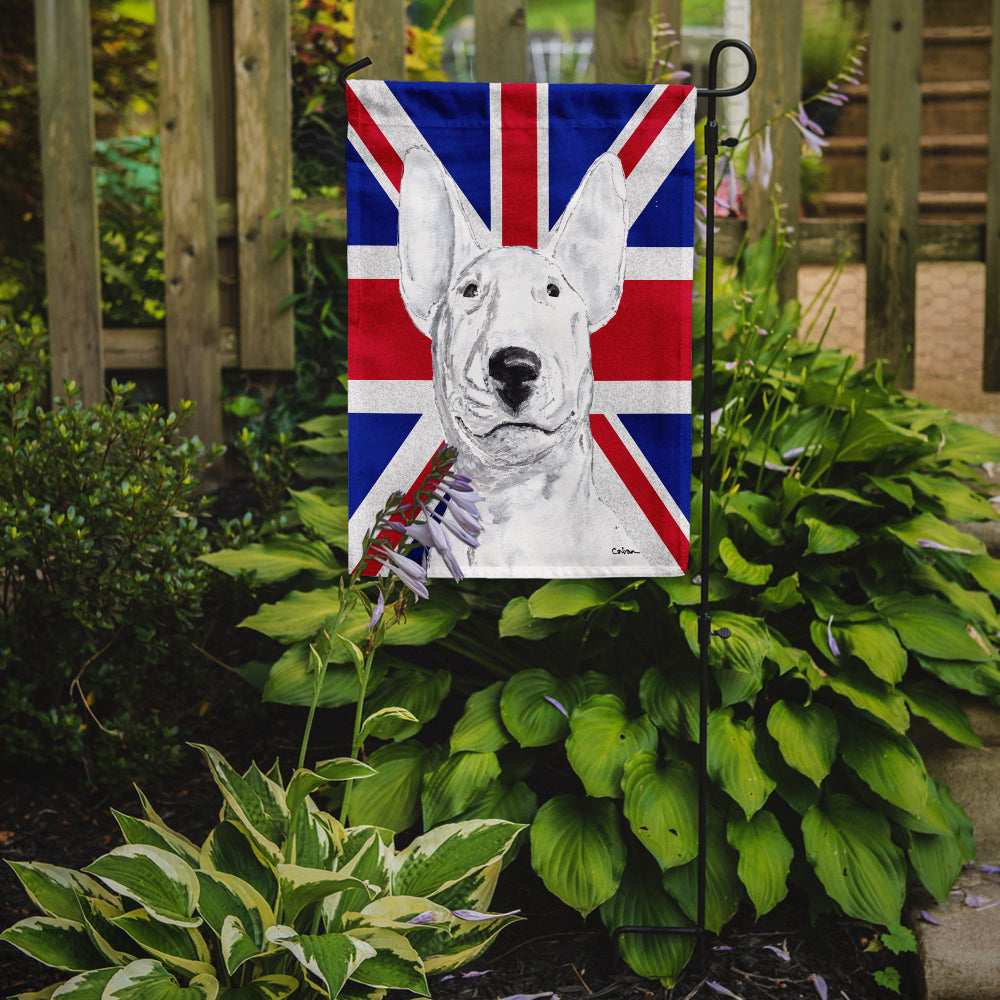 Bull Terrier with English Union Jack British Flag Garden Flag Mailbox Decorative Yard Banner Outside Patio Artwork for Flower Beds, Garden Size, Multicolor