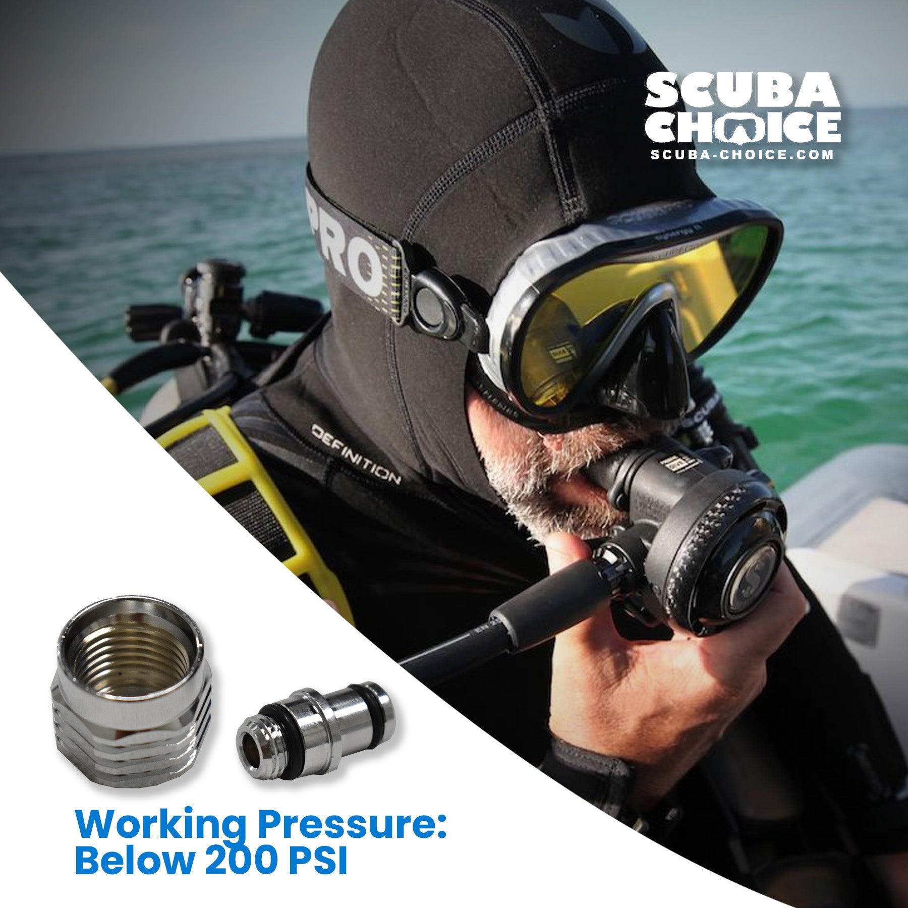 Scuba Choice Female 9/16-18" to Male 3/8-24" Adapter