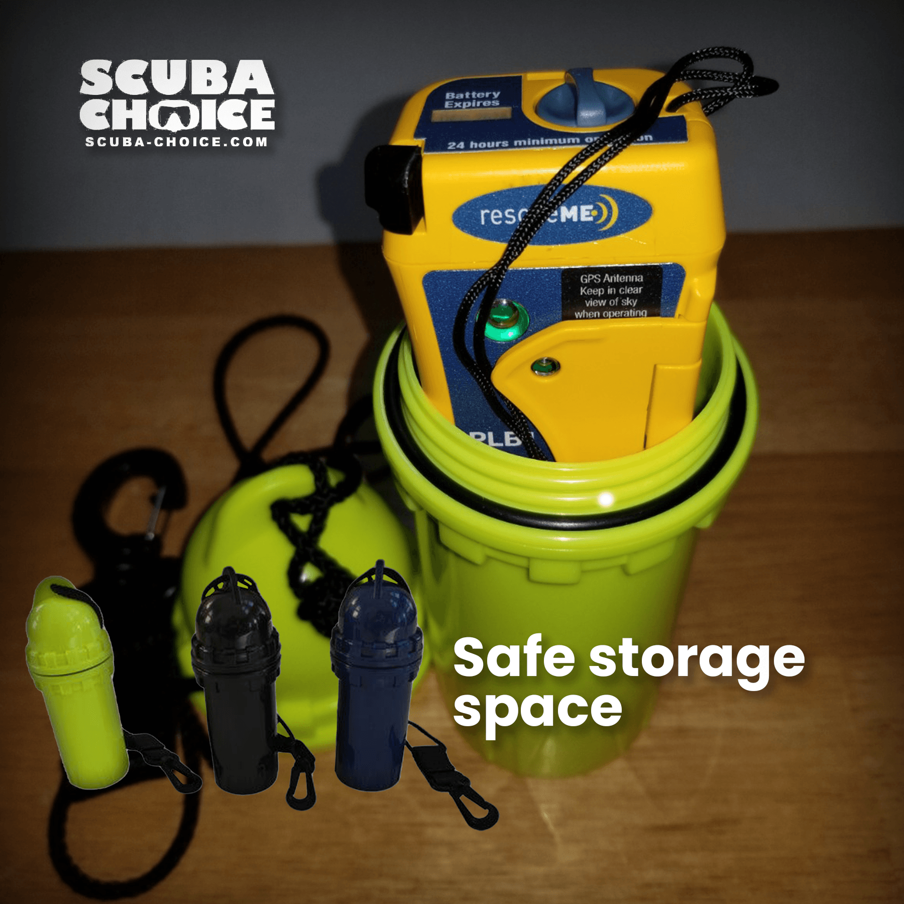 Scuba Diving Snorkeling Waterproof Cylindrical Dry Box with Clip