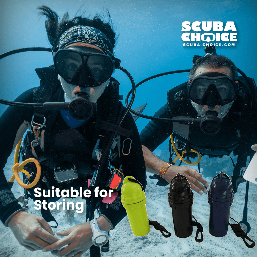 Scuba Diving Snorkeling Waterproof Cylindrical Dry Box with Clip