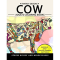 Cow Adults Coloring Books: Stress-relief Coloring Book For Grown-ups - Paperback