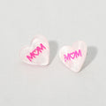 MOM Heart Stud Earrings