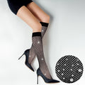 Bling Studded Linda Knee-high Fish Net Stocking