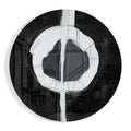 Black White Enso Circle Glass Wall Art