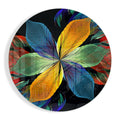 Translucent Rainbow Petals Flower Glass Wall Art