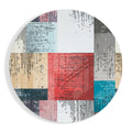 Halftone Dot Color Block Squares Glass Wall Art