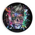 Pop Art Pompadour Skull Glass Wall Art