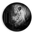 Shadowed White Tiger Glass Wall Art