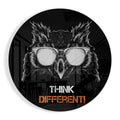 Cool Owl Glasses Slogan Glass Wall Art