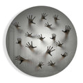 Round Ghost Hands Behind Screen Glass Wall Art