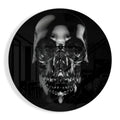 Black Obsidian Reflective Skull Glass Wall Art