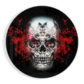 Crimson Eyes Sugar Skull Glass Wall Art