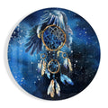 Eagle Dreamcatcher Blue Cosmos Glass Wall Art
