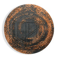 Copper Black Ring Circle Glass Wall Art