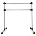 4 Feet Double Ballet Barre Bar with Adjustable Height-Silver