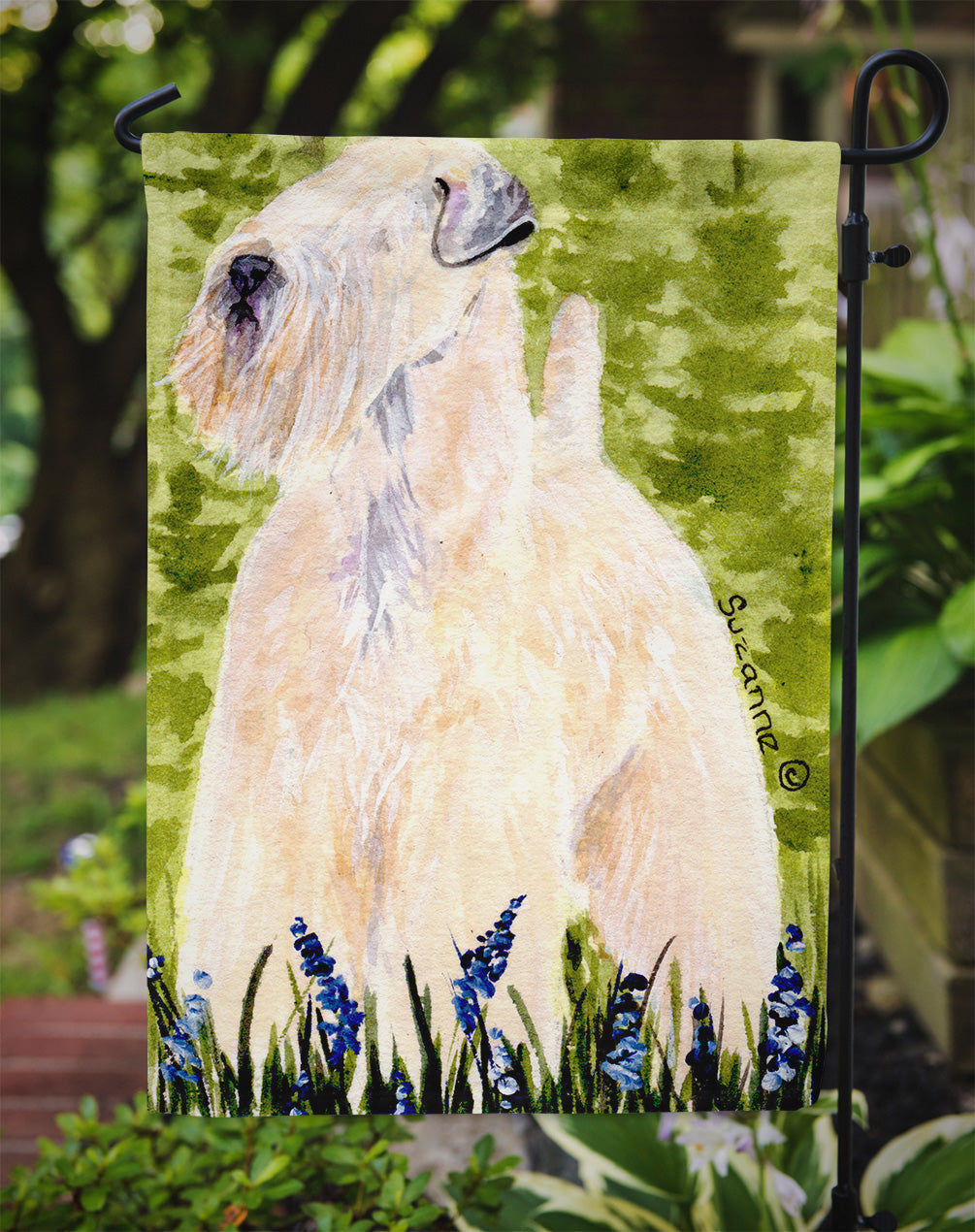 Wheaten Terrier Soft Coated Garden Flag Mailbox Decorative Yard Banner Outside Patio Artwork for Flower Beds, Garden Size, Multicolor