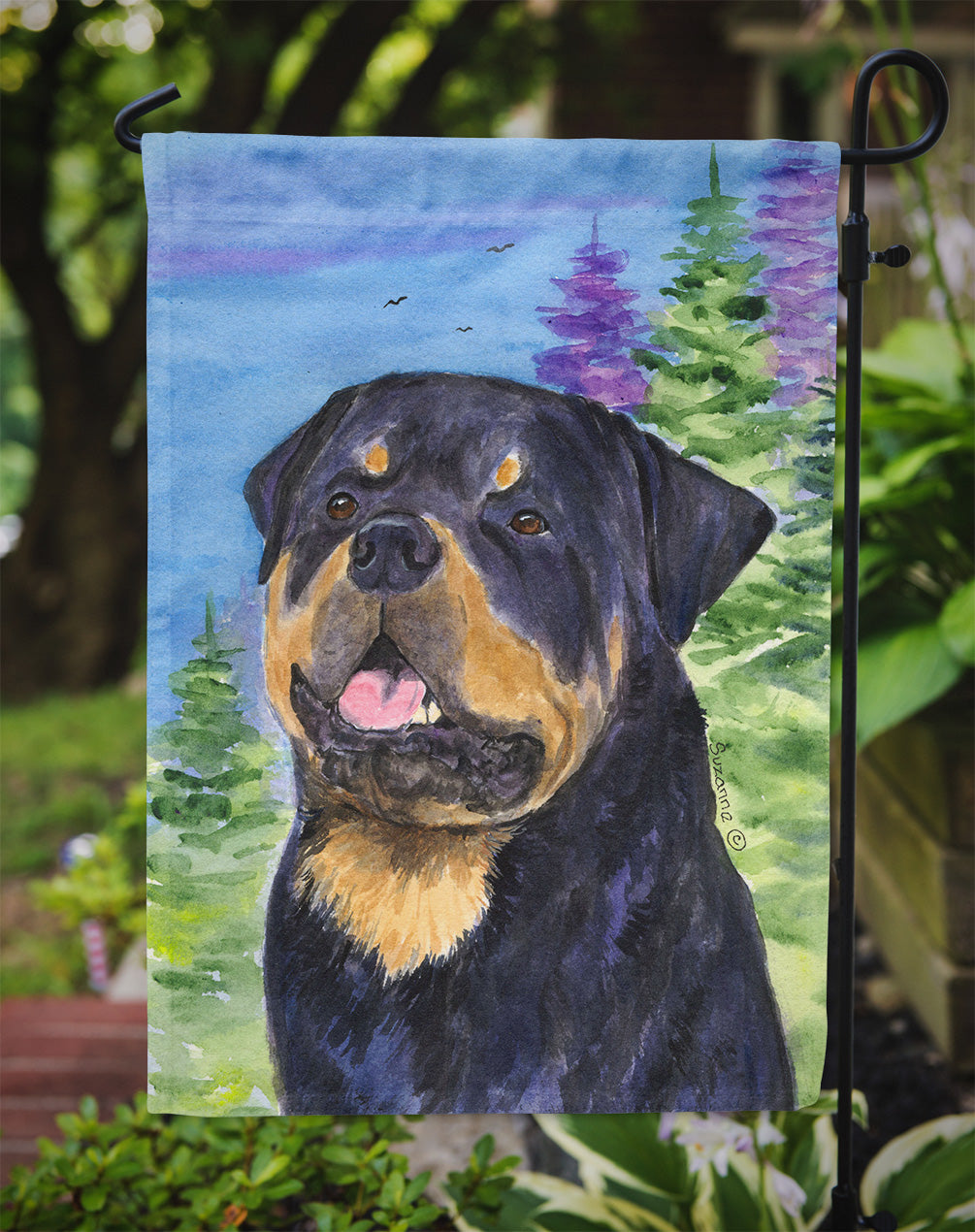Rottweiler Garden Flag Mailbox Decorative Yard Banner Outside Patio Artwork for Flower Beds, Garden Size, Multicolor