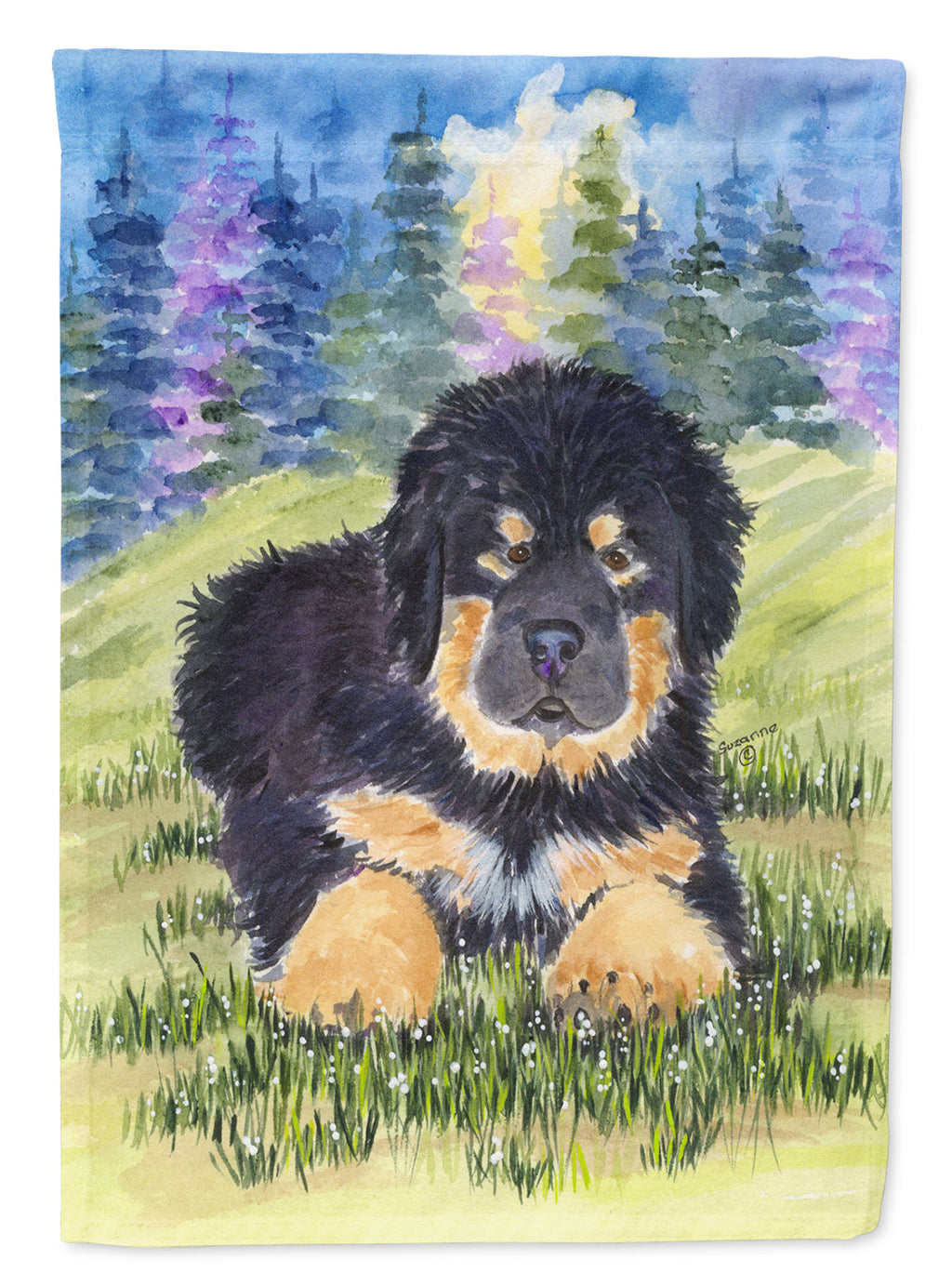 Tibetan Mastiff Garden Flag Mailbox Decorative Yard Banner Outside Patio Artwork for Flower Beds, Garden Size, Multicolor