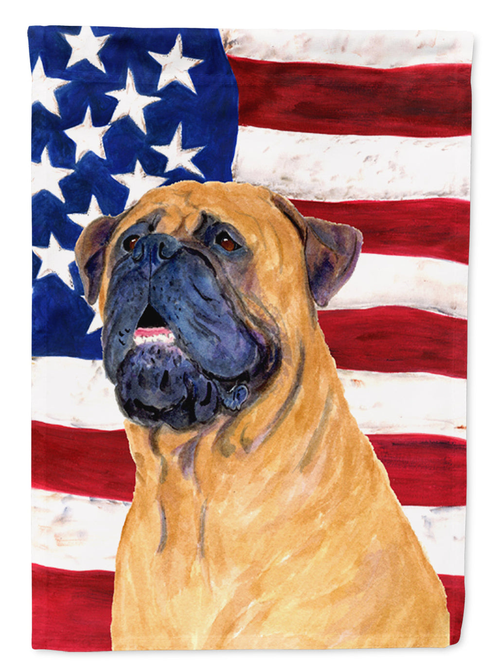 USA American Flag with Bullmastiff Garden Flag Mailbox Decorative Yard Banner Outside Patio Artwork for Flower Beds, Garden Size, Multicolor