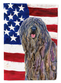 USA American Flag with Bergamasco Sheepdog Garden Flag Mailbox Decorative Yard Banner Outside Patio Artwork for Flower Beds, Garden Size, Multicolor