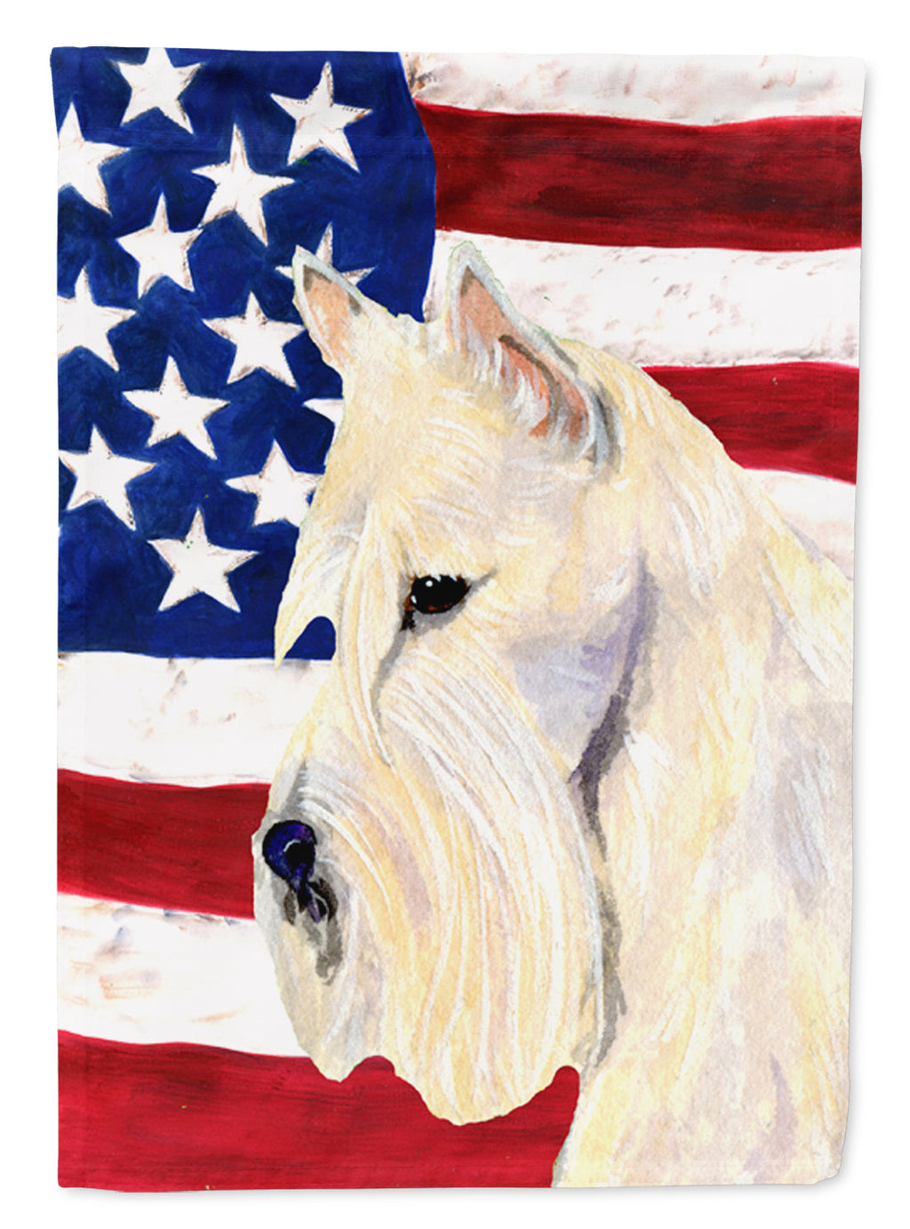 USA American Flag with Scottish Terrier Garden Flag Mailbox Decorative Yard Banner Outside Patio Artwork for Flower Beds, Garden Size, Multicolor