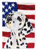 USA American Flag with Dalmatian Garden Flag Mailbox Decorative Yard Banner Outside Patio Artwork for Flower Beds, Garden Size, Multicolor
