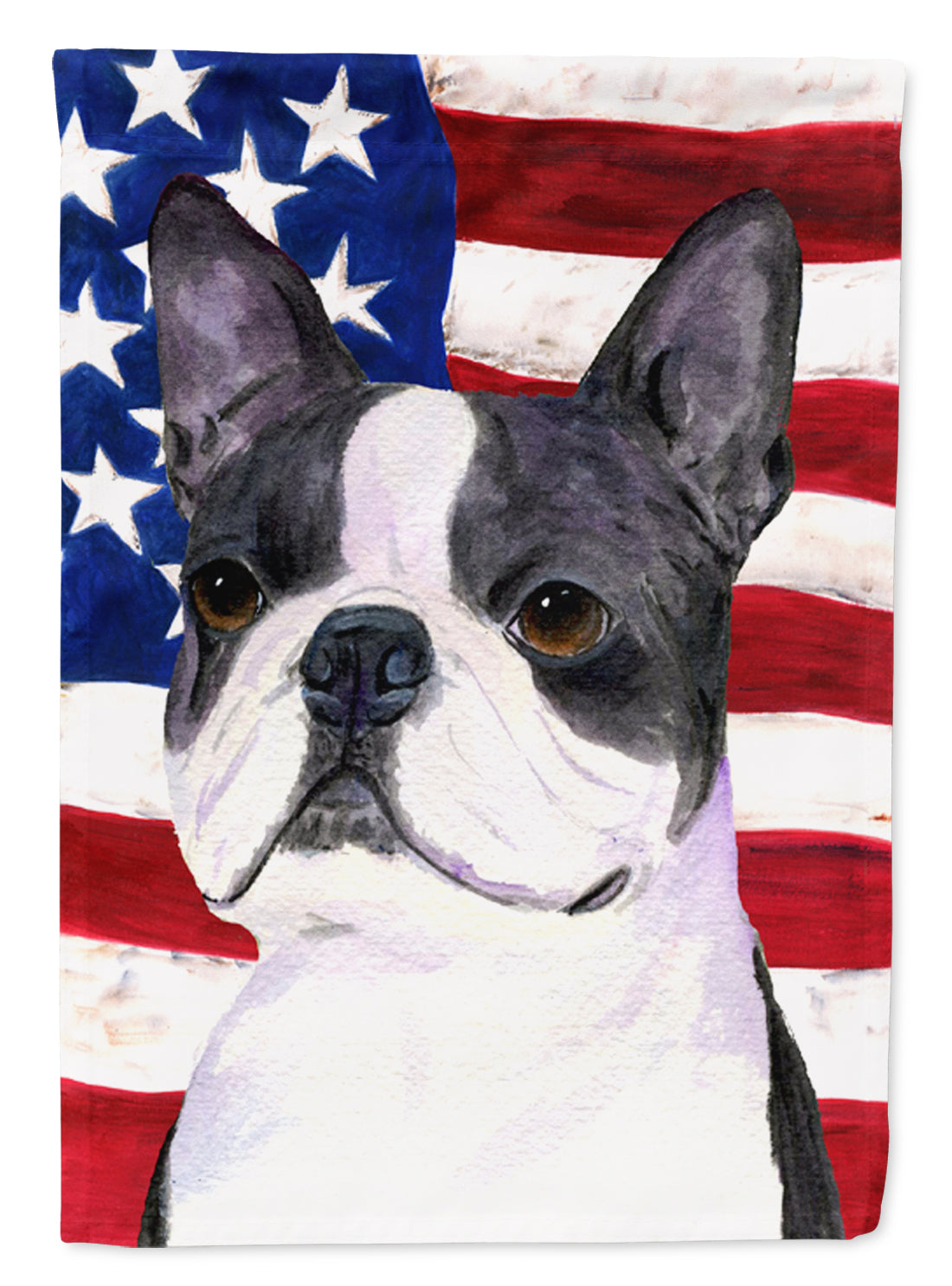 USA American Flag with Boston Terrier Garden Flag Mailbox Decorative Yard Banner Outside Patio Artwork for Flower Beds, Garden Size, Multicolor