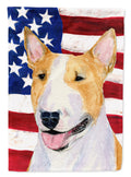USA American Flag with Bull Terrier Garden Flag Mailbox Decorative Yard Banner Outside Patio Artwork for Flower Beds, Garden Size, Multicolor