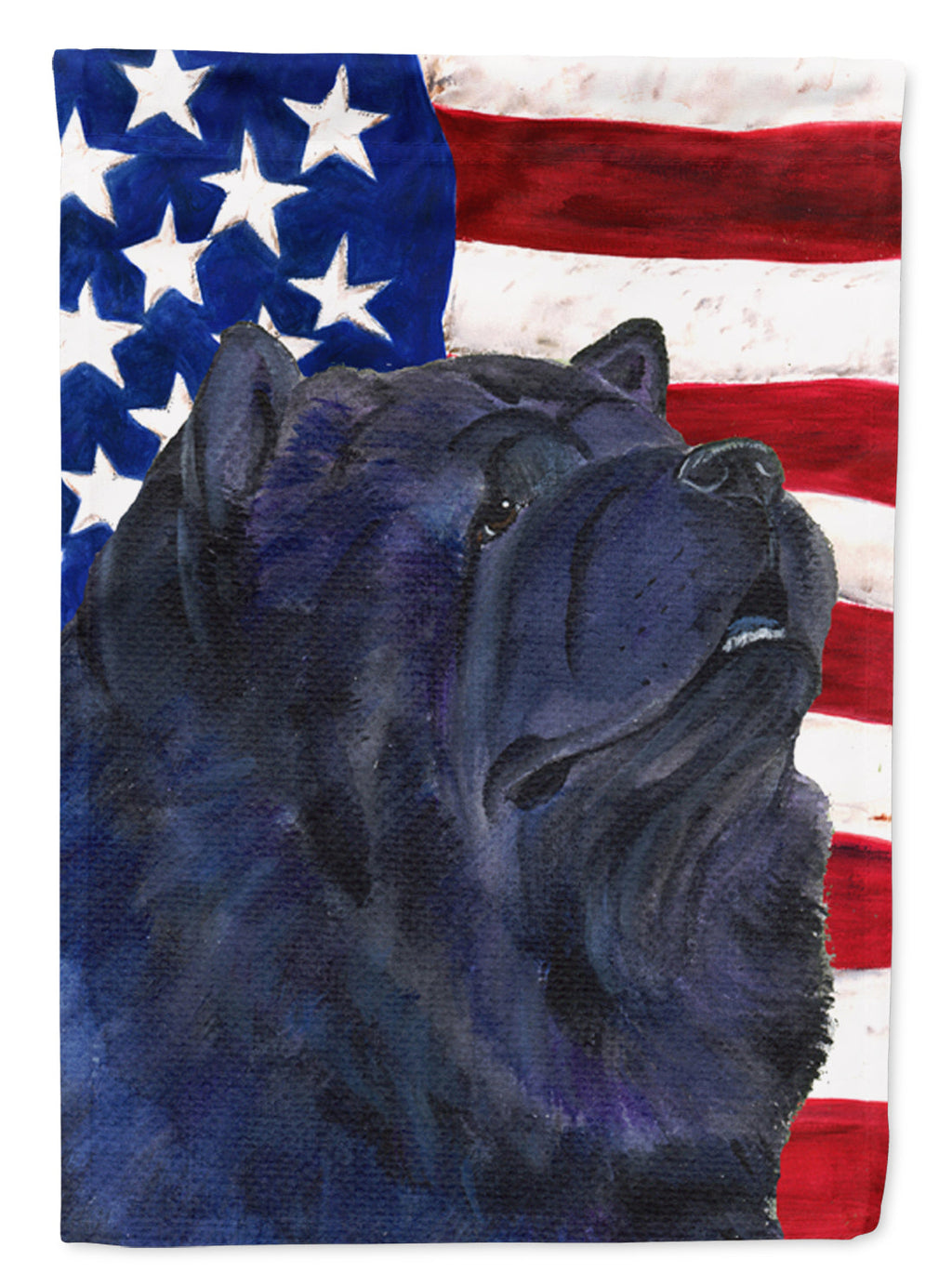 USA American Flag with Chow Chow Garden Flag Mailbox Decorative Yard Banner Outside Patio Artwork for Flower Beds, Garden Size, Multicolor