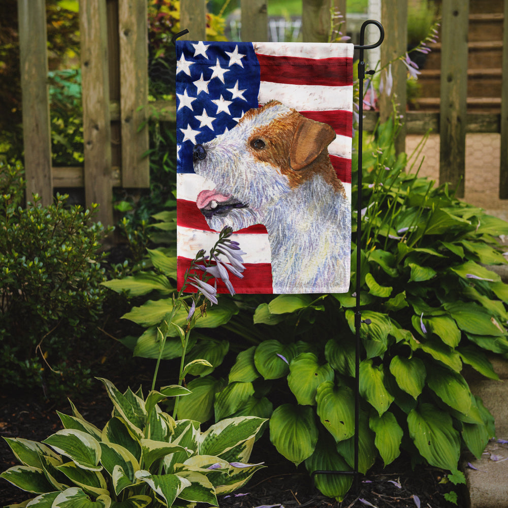 USA American Flag with Jack Russell Terrier Garden Flag Mailbox Decorative Yard Banner Outside Patio Artwork for Flower Beds, Garden Size, Multicolor
