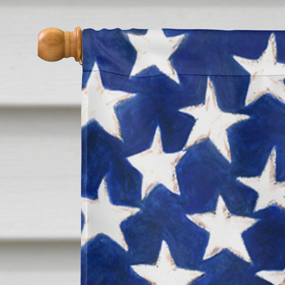 USA American Flag with Irish Wolfhound House Flag 28x40 Porch Sleeve Pole Decorative Outside Yard Banner Artwork Wall Hanging, Polyester
