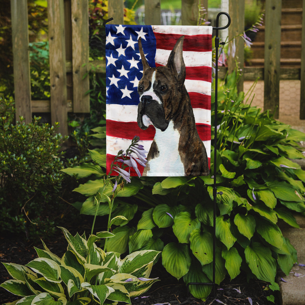 USA American Flag with Boxer Garden Flag Mailbox Decorative Yard Banner Outside Patio Artwork for Flower Beds, Garden Size, Multicolor